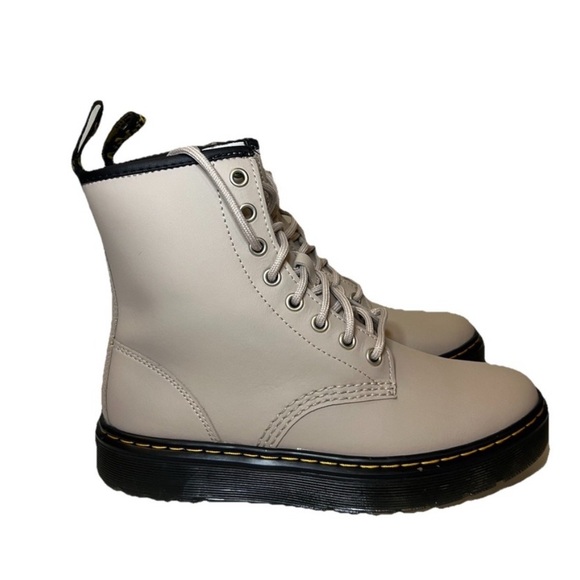 New Doc Dr Martens Airwair Zavala Smooth Leather Tan Boots Mens 6 Womens 7 Shoes - Picture 2 of 9